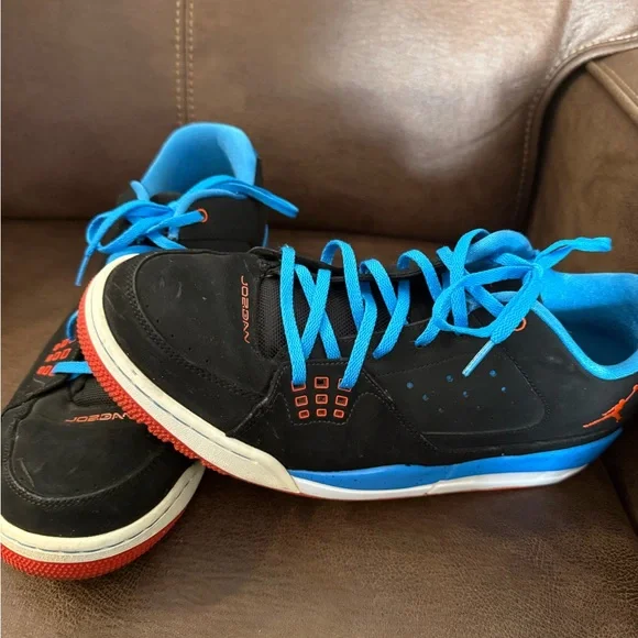 Mens 2013 Air Jordan SC-1 Low Black And Blue Red Size 13 Shoes